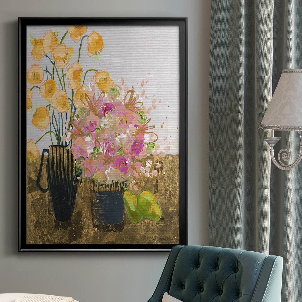 Not So Still Life - Modern Framed Canvas Print