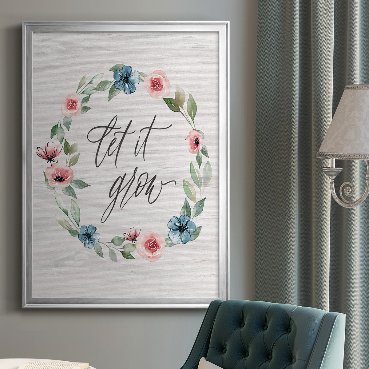 Let It Grow - Modern Framed Canvas Print