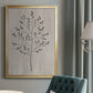 Leaves and Wood II - Modern Framed Canvas Print