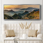 Jinshanling Mountains at Sunrise in Autumn Colors - Floater Framed Canvas Print