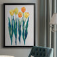 Tulips in a Row II - Modern Framed Canvas Print