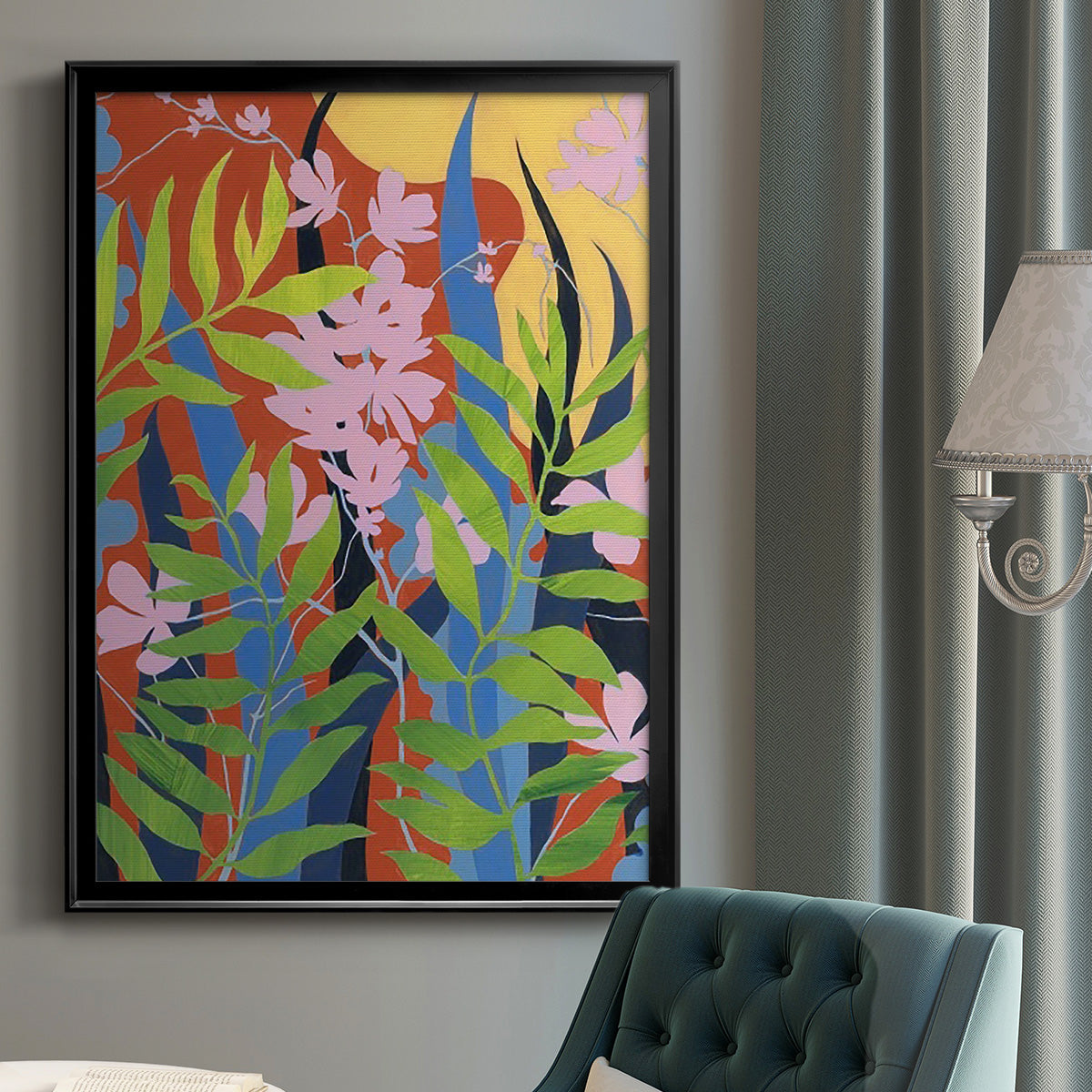 Bold Bright & Wild I - Modern Framed Canvas Print