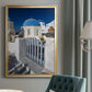 Santorini Sidewalk - Modern Framed Canvas Print