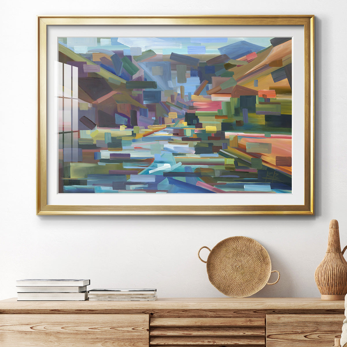 Pieces of Yakima Canyon - Modern Framed Art Print