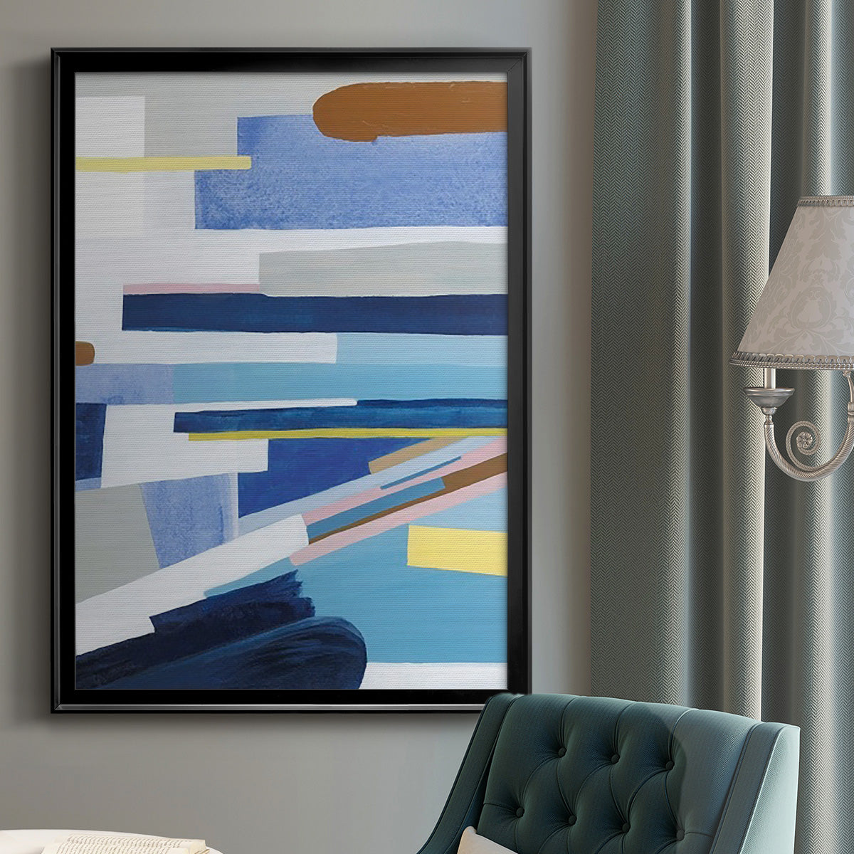 Passing Cars I - Modern Framed Canvas Print