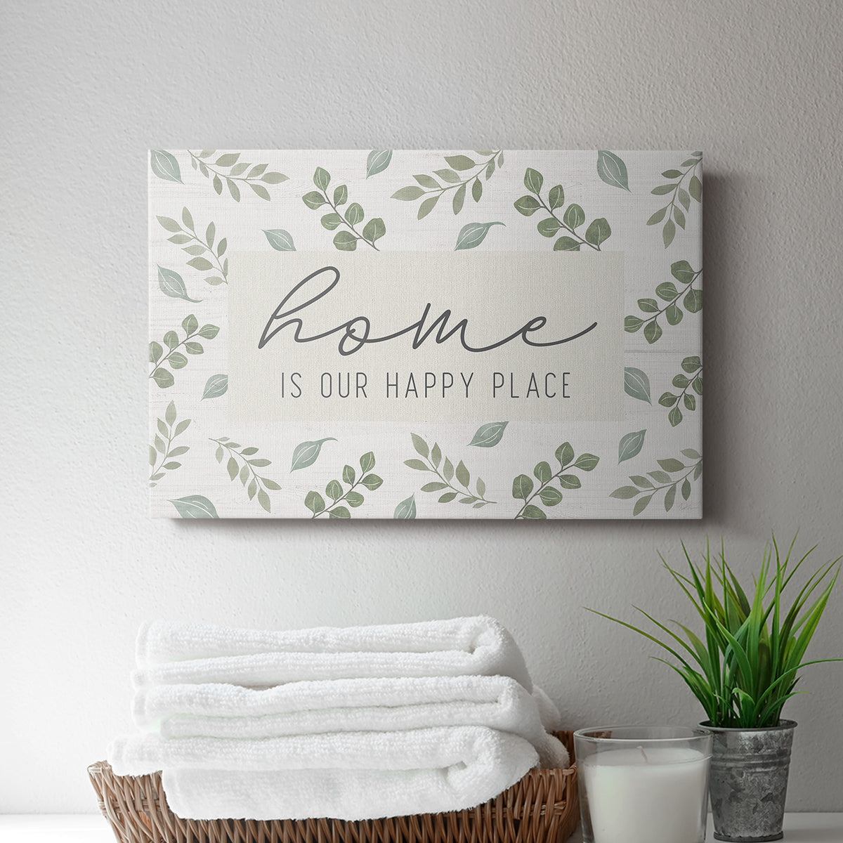 Home is Our Happy Place - Canvas Art Print