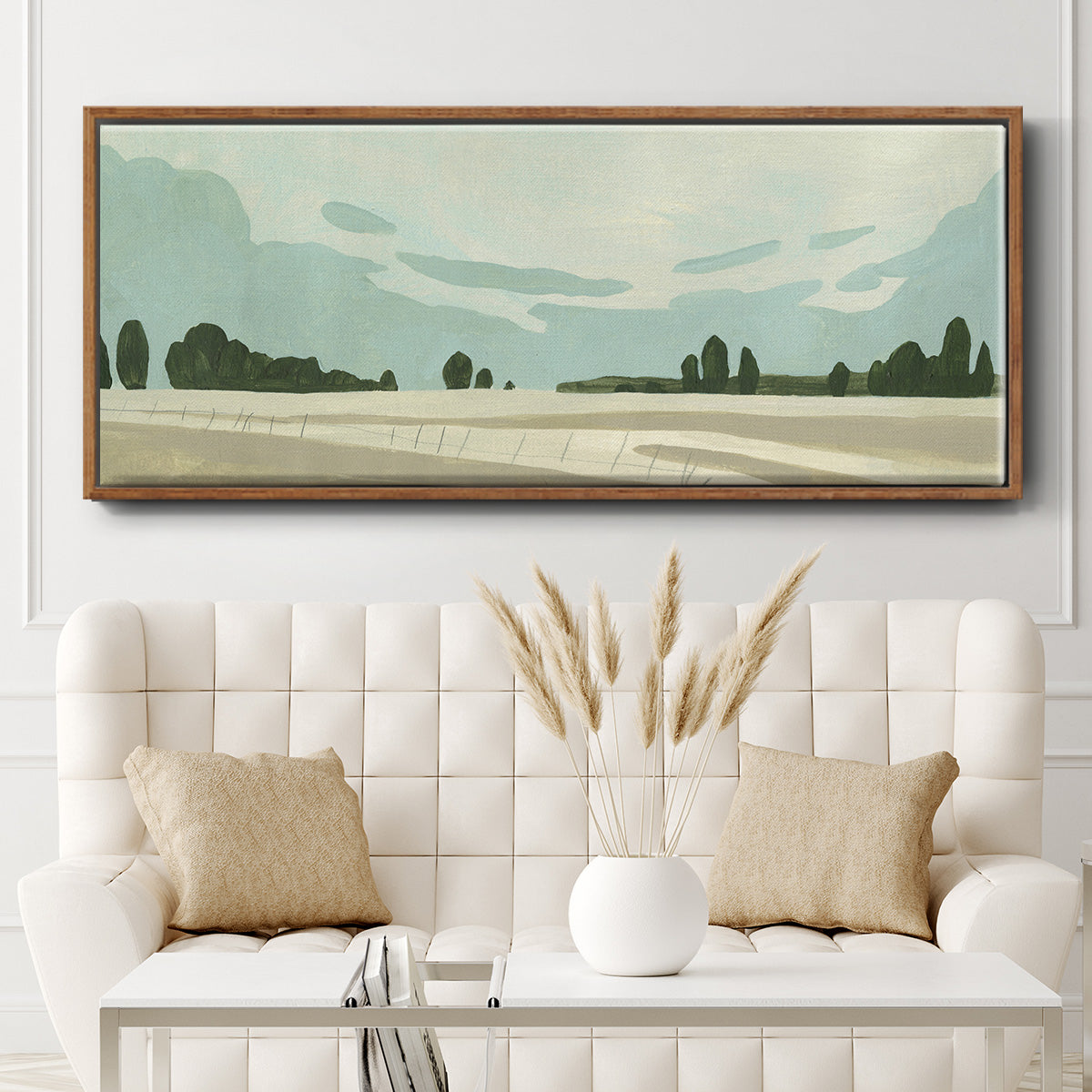 Farmland Study III - Floater Framed Canvas Print