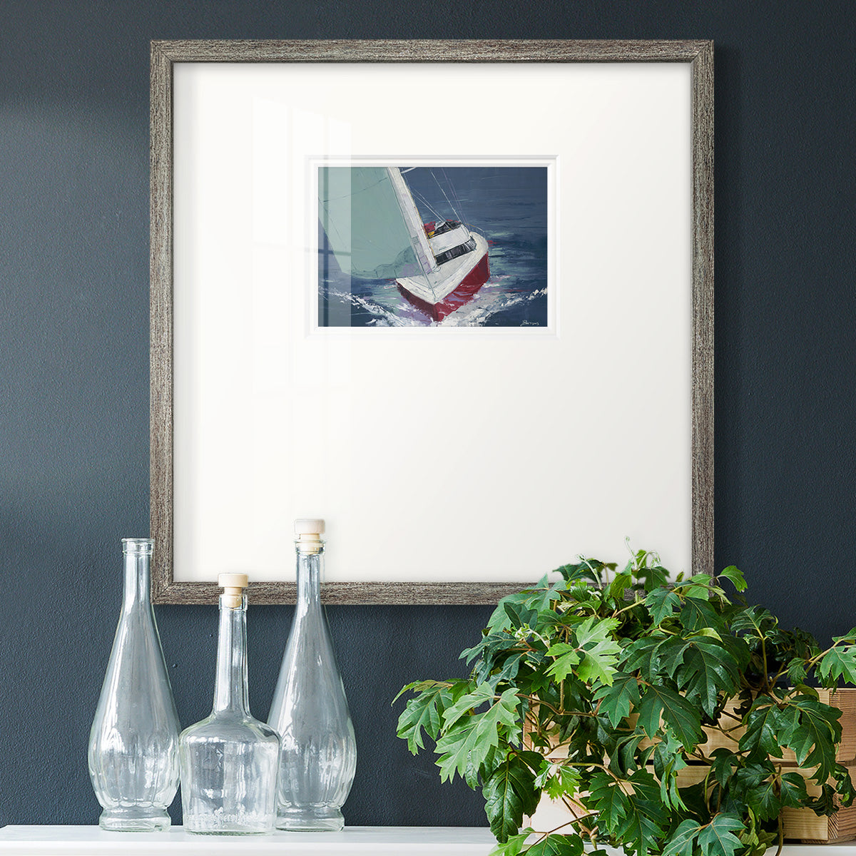 Day Sailing Premium Framed Print Double Matboard