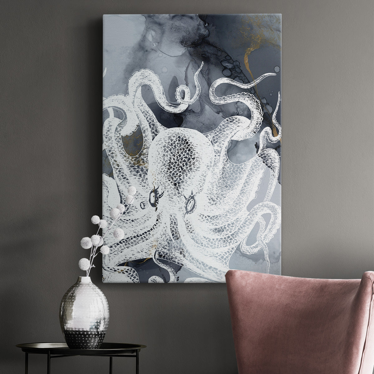 Octopus Ink II Premium Gallery Wrapped Canvas - Ready to Hang