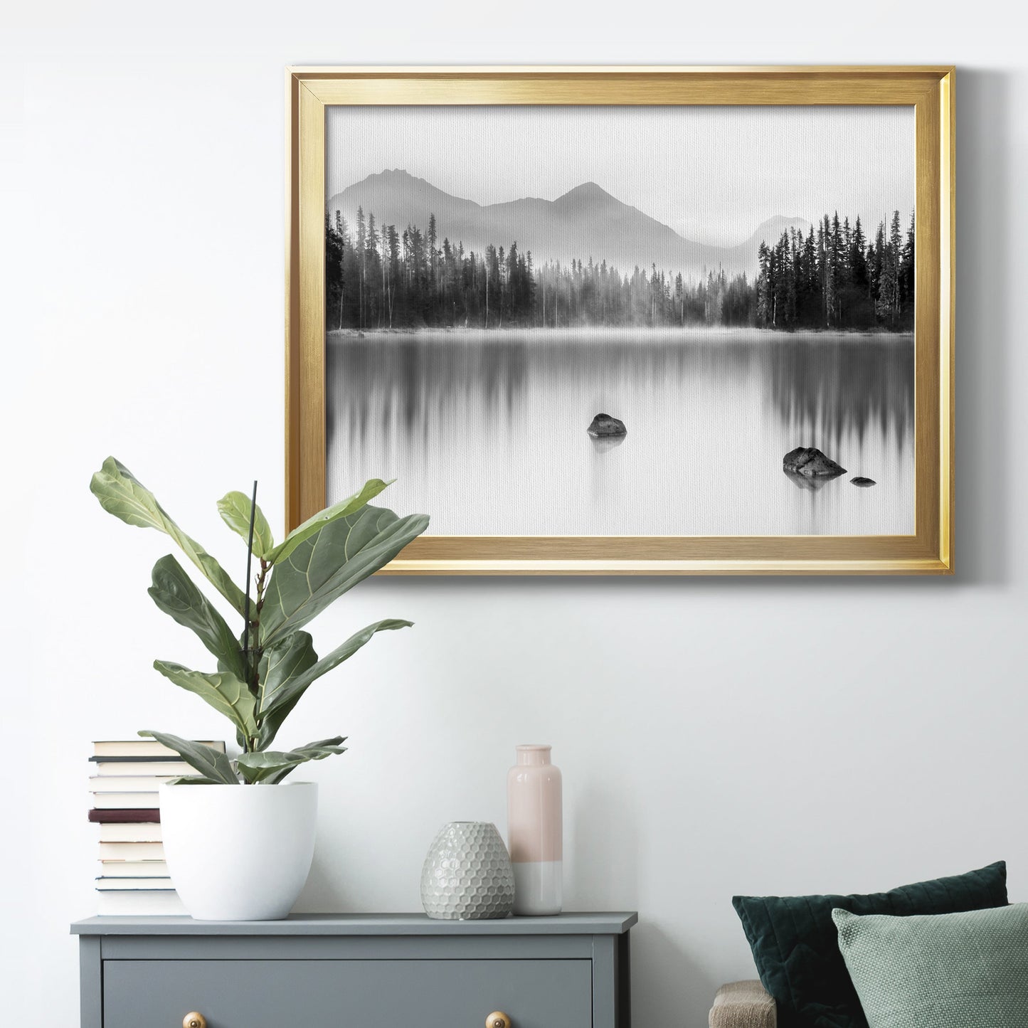 Mountain Reflection Premium Classic Framed Canvas - Ready to Hang