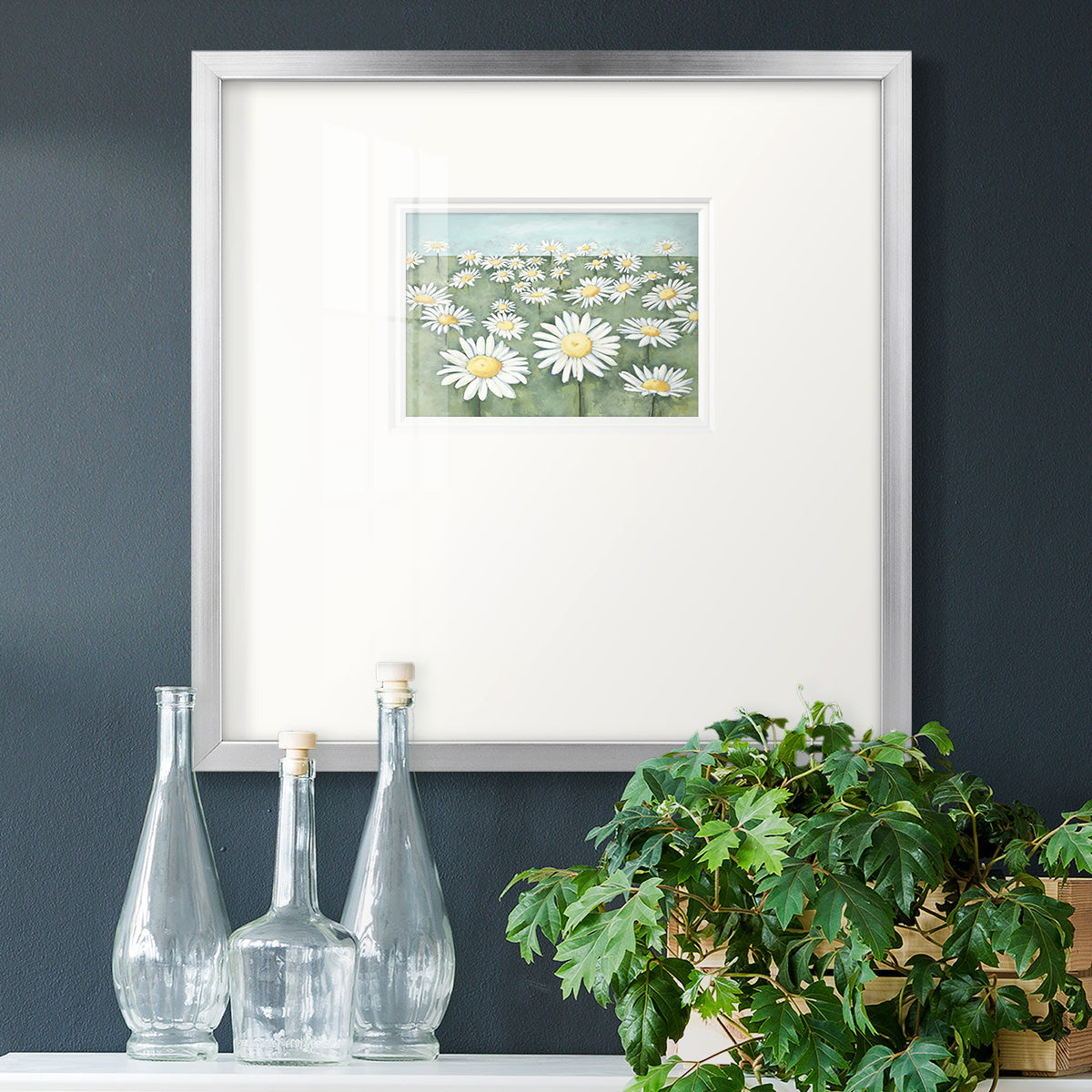 Field of Flowers Premium Framed Print Double Matboard