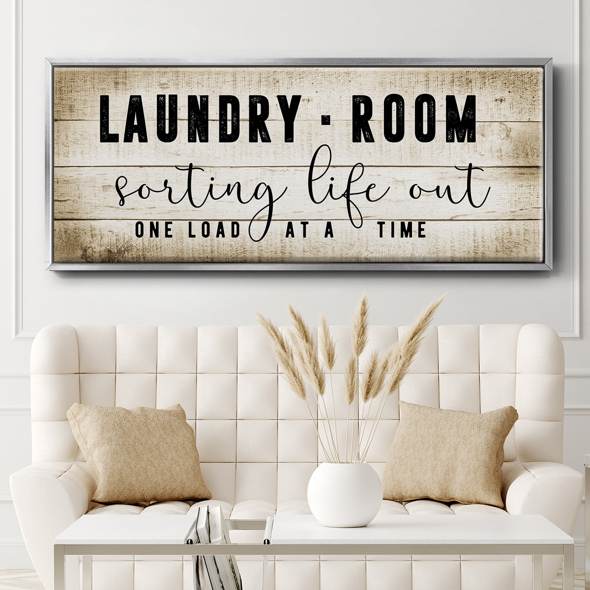 Laundry Room - Floater Framed Canvas Print