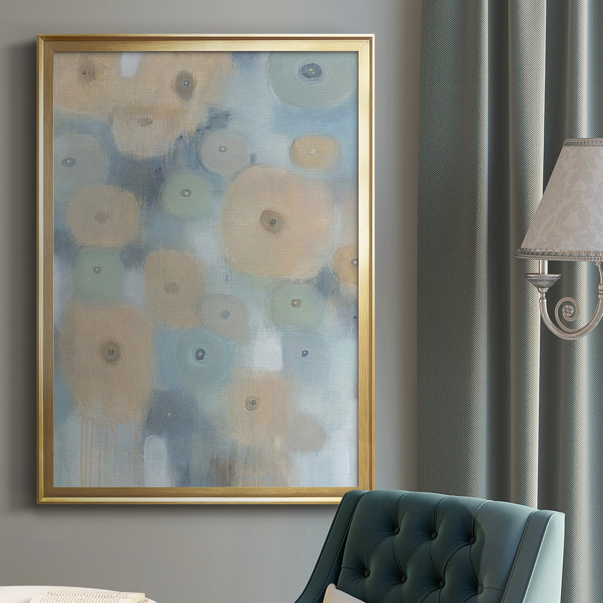 Spinning Wheels I - Modern Framed Canvas Print
