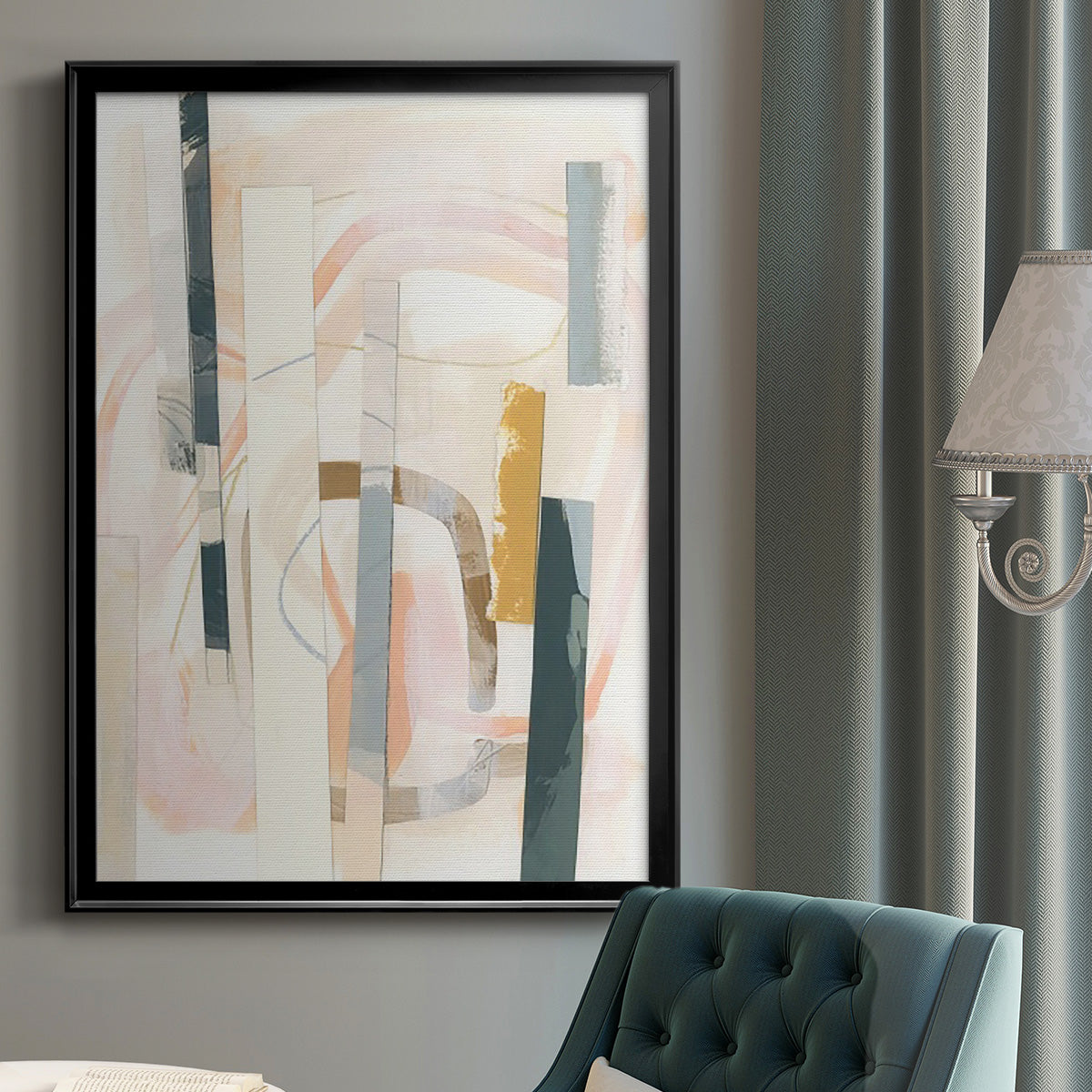 Melon Litmus III - Modern Framed Canvas Print