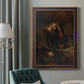 Classical religious portrait of Paul the Apostle by Rembrandt van Rijn in an ornate bronzed mahogany wood frame displayed in a dark-toned interior setting.