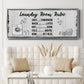 Laundry Room Rules - Floater Framed Canvas Print