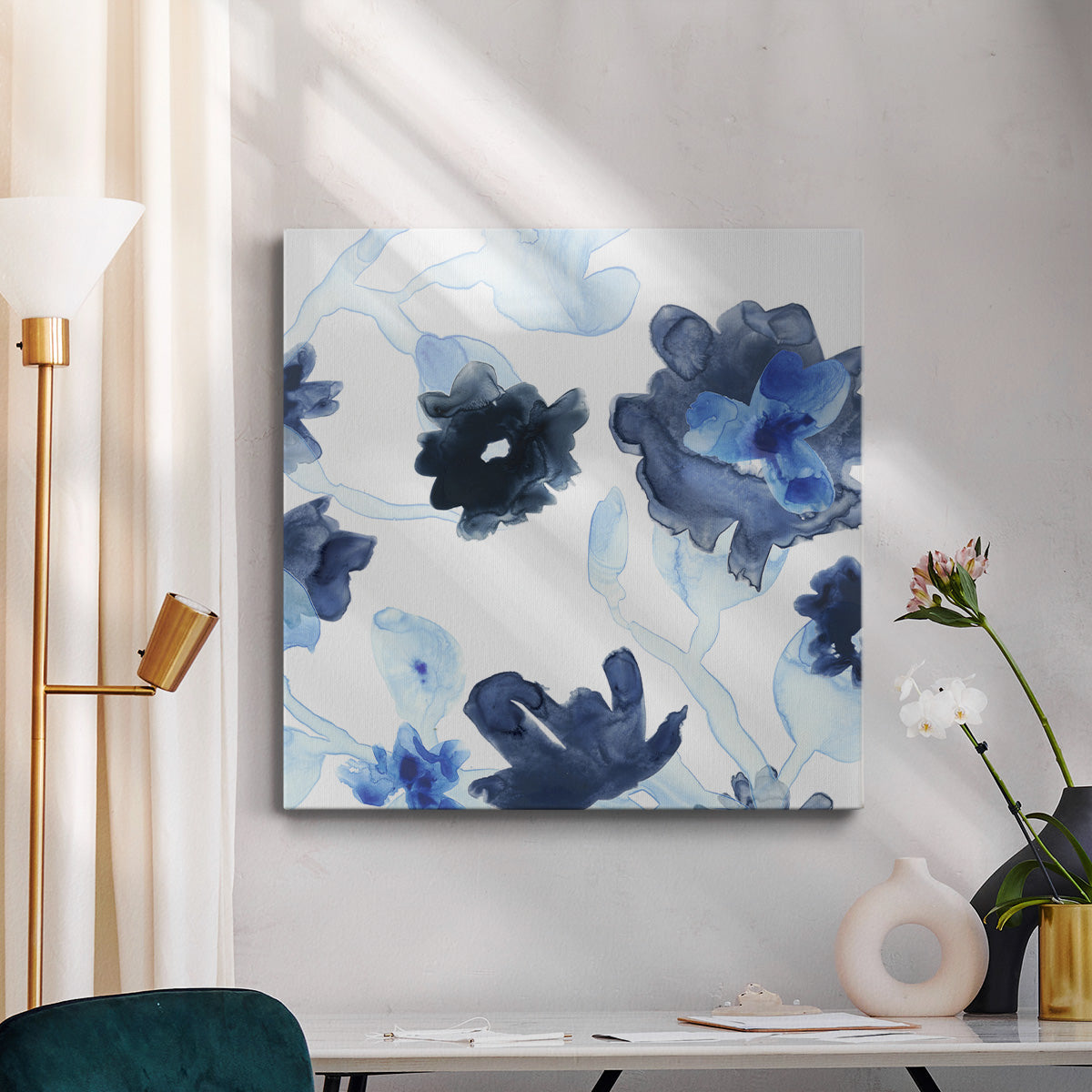 Blue Gossamer Garden III - Canvas Art Print