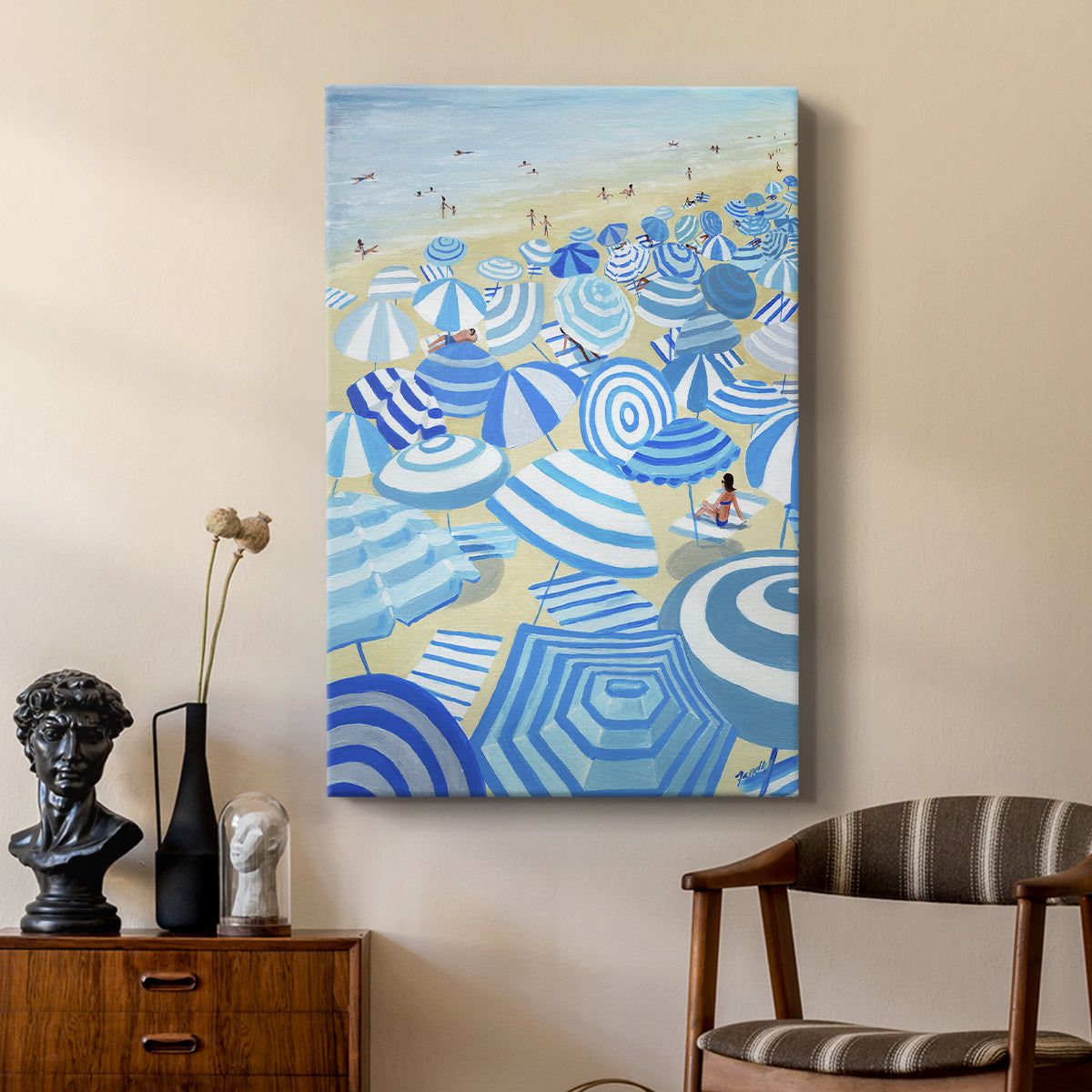 Sky Blue Beach - Canvas Art Print