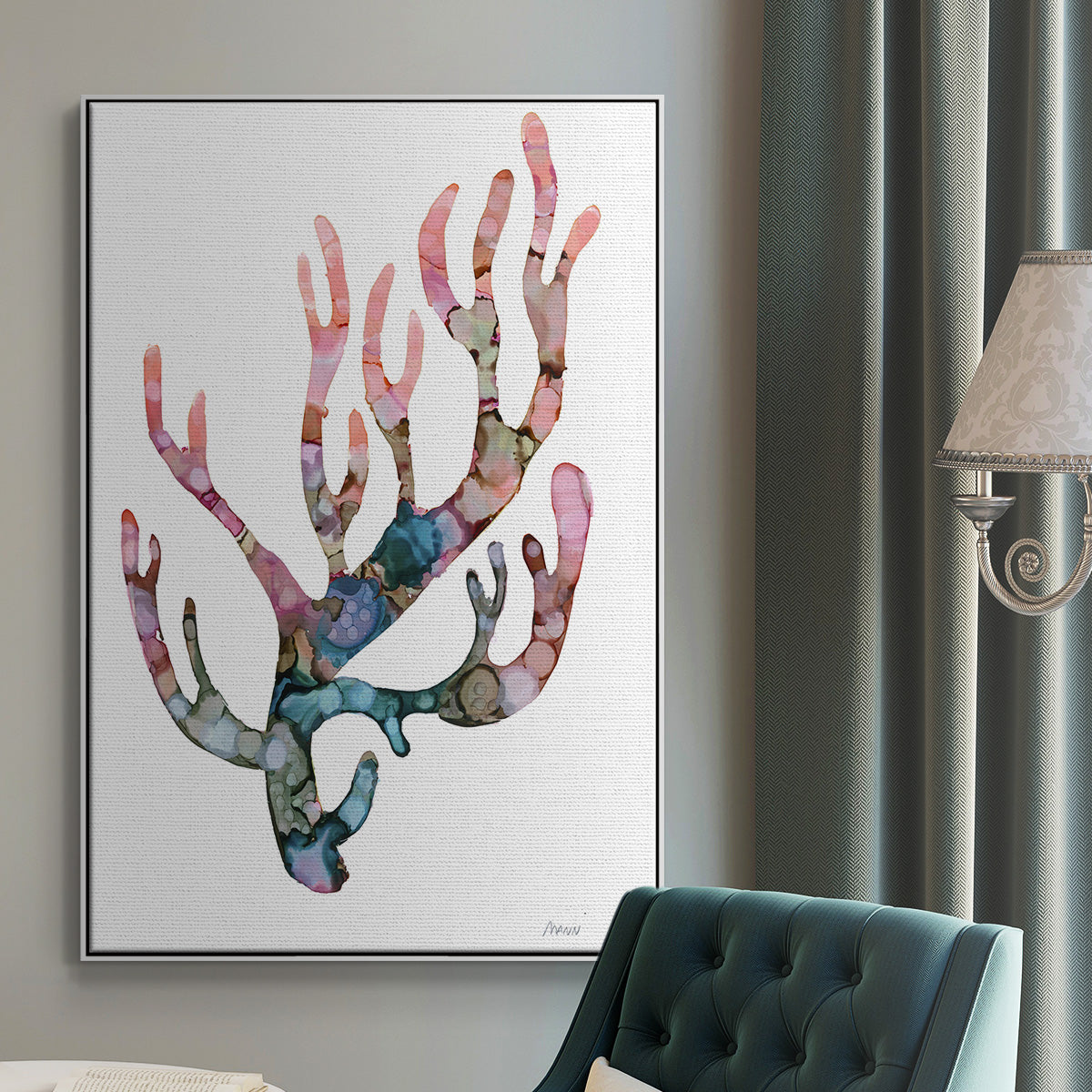 Sea Coral II Framed Premium Gallery Wrapped Canvas - Ready to Hang