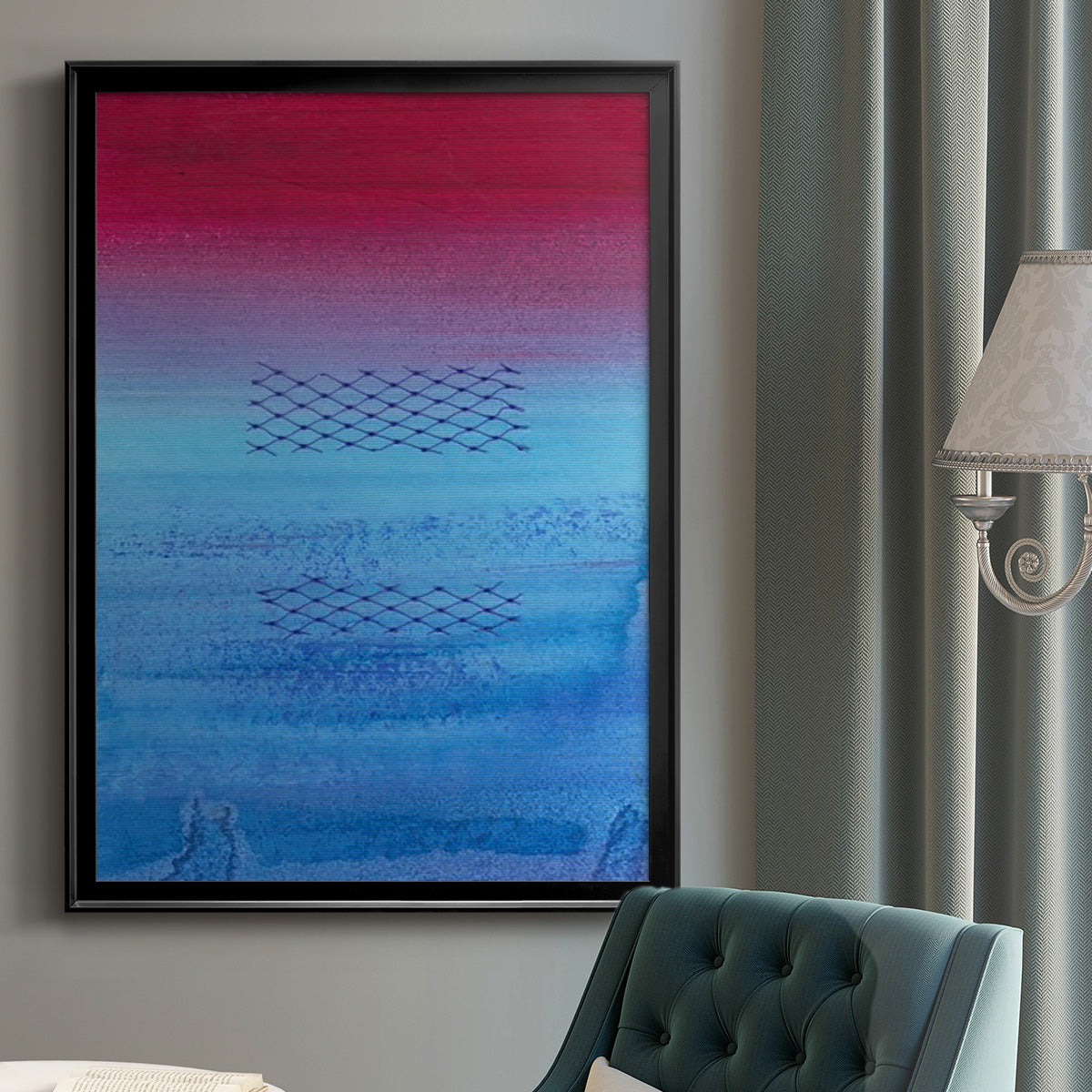 Gently Oppose II - Modern Framed Canvas Print