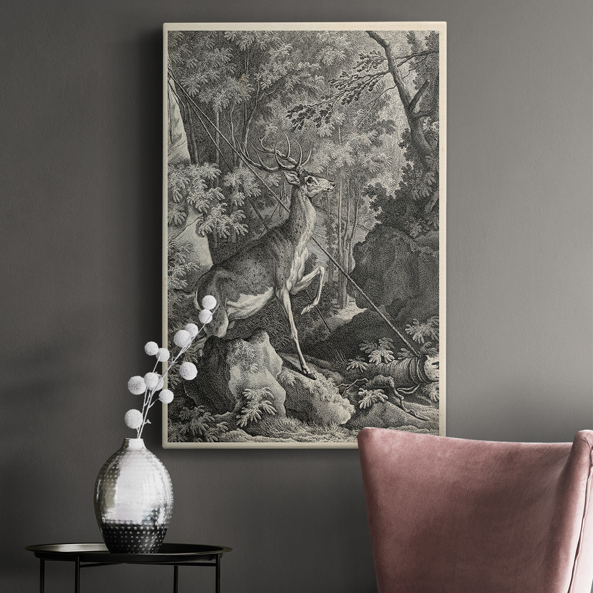 Woodland Deer VII Premium Gallery Wrapped Canvas - Ready to Hang