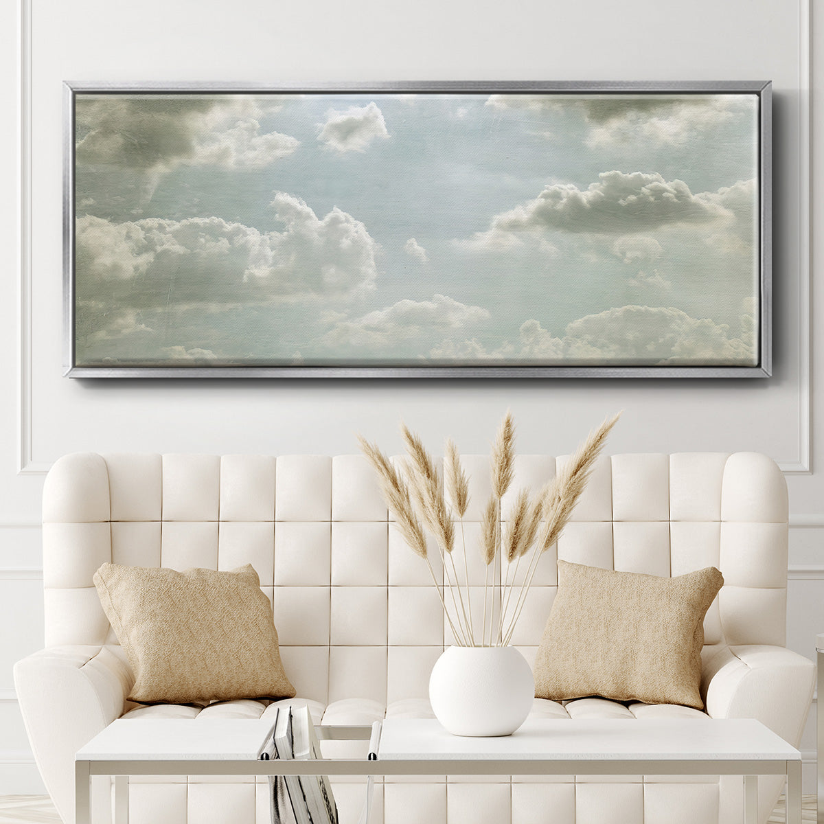 Sky Scrapers III - Floater Framed Canvas Print