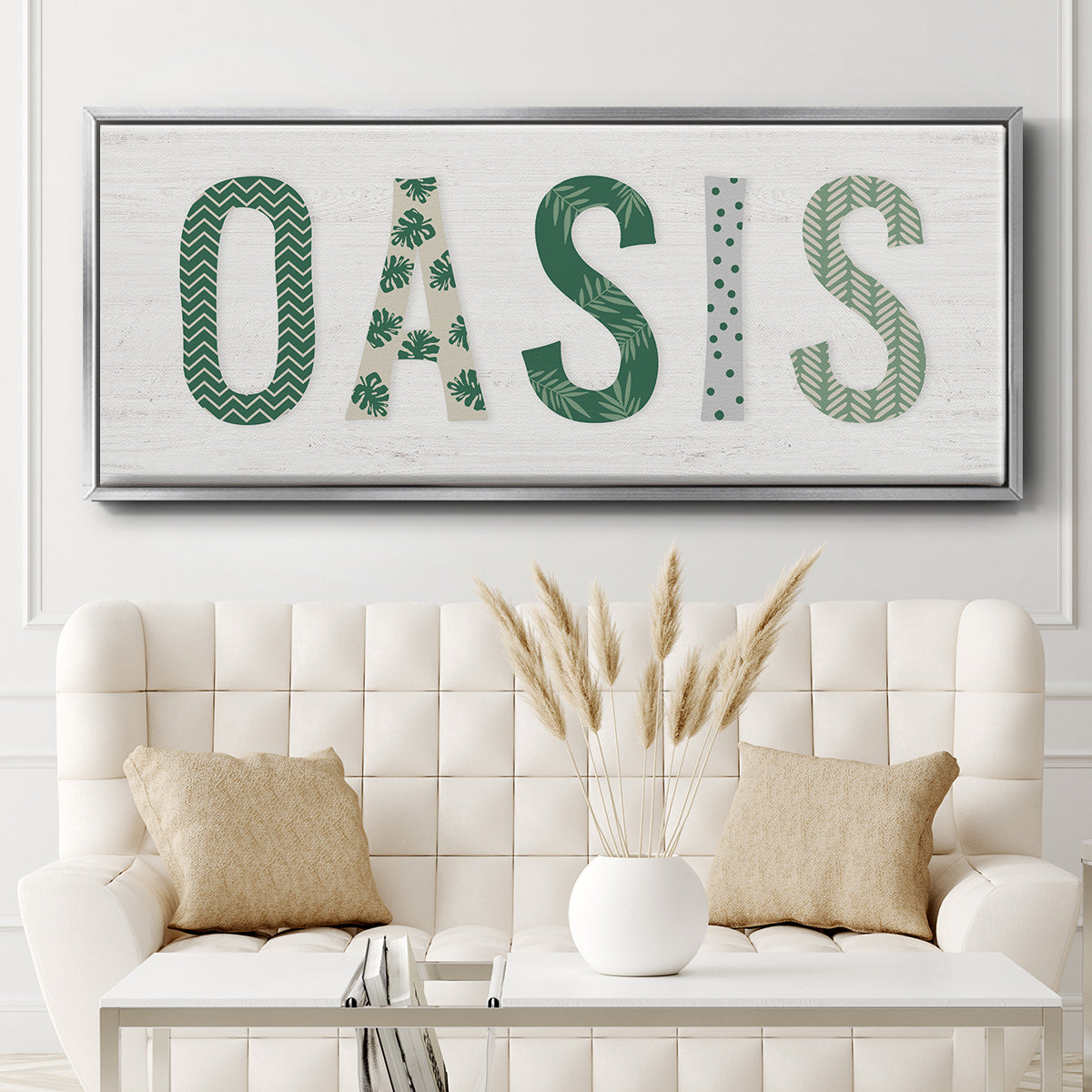 Oasis Cabana - Floater Framed Canvas Print