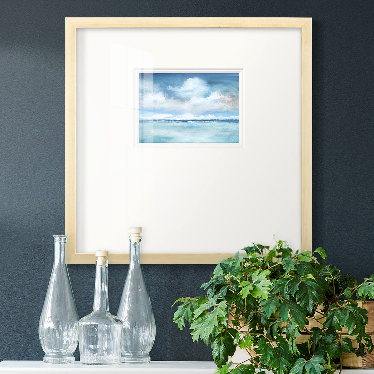 Caribbean Clouds Premium Framed Print Double Matboard