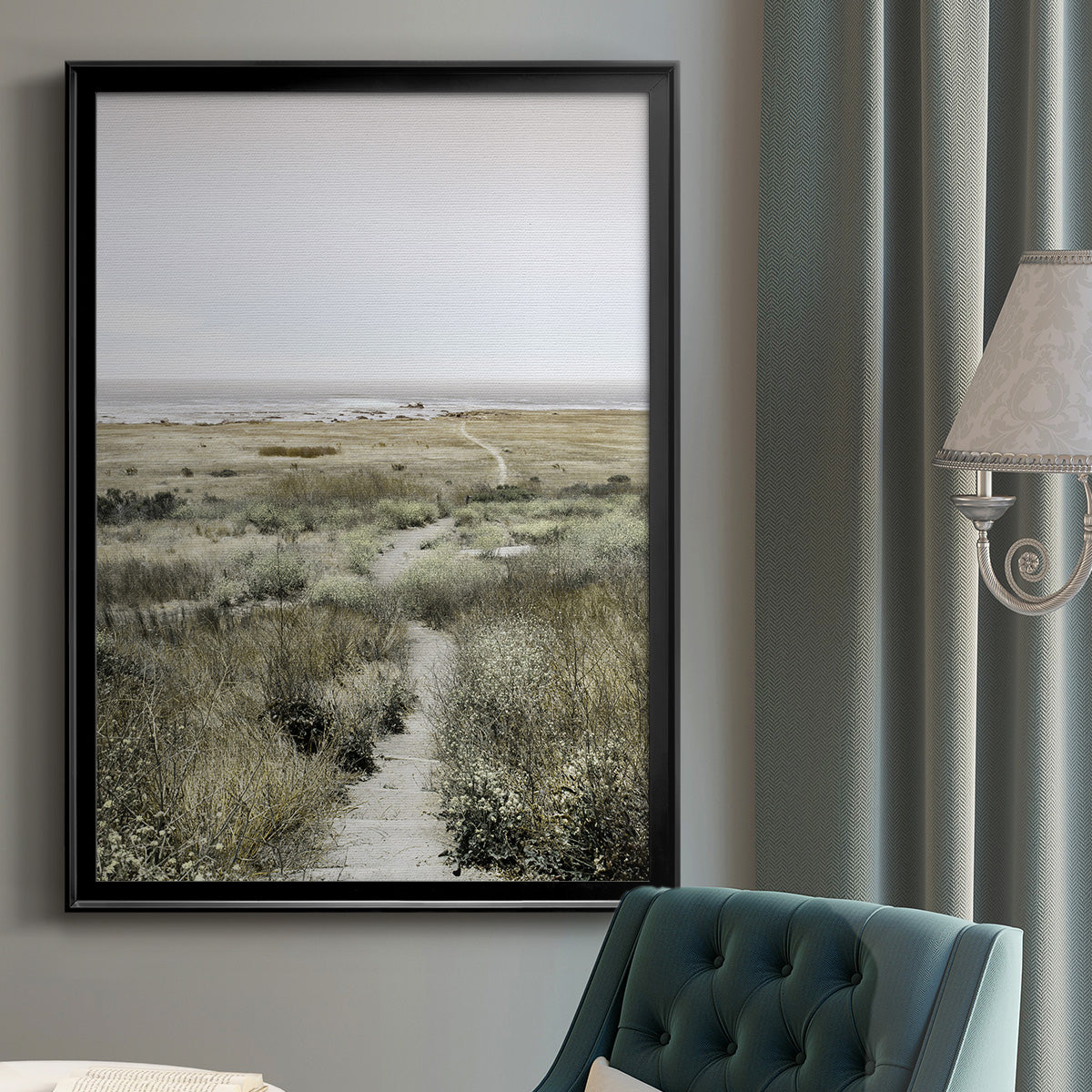 Footpath to Paradise - Modern Framed Canvas Print