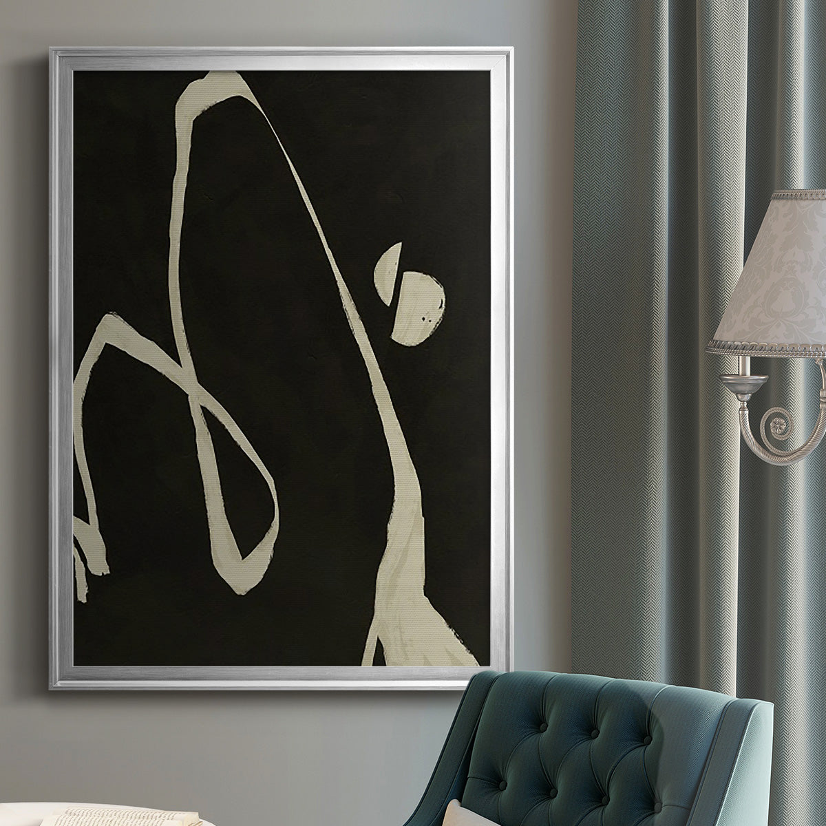 Neutral Spring II - Modern Framed Canvas Print