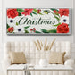 Christmas Flora Wreath Collection D - Floater Framed Canvas Print