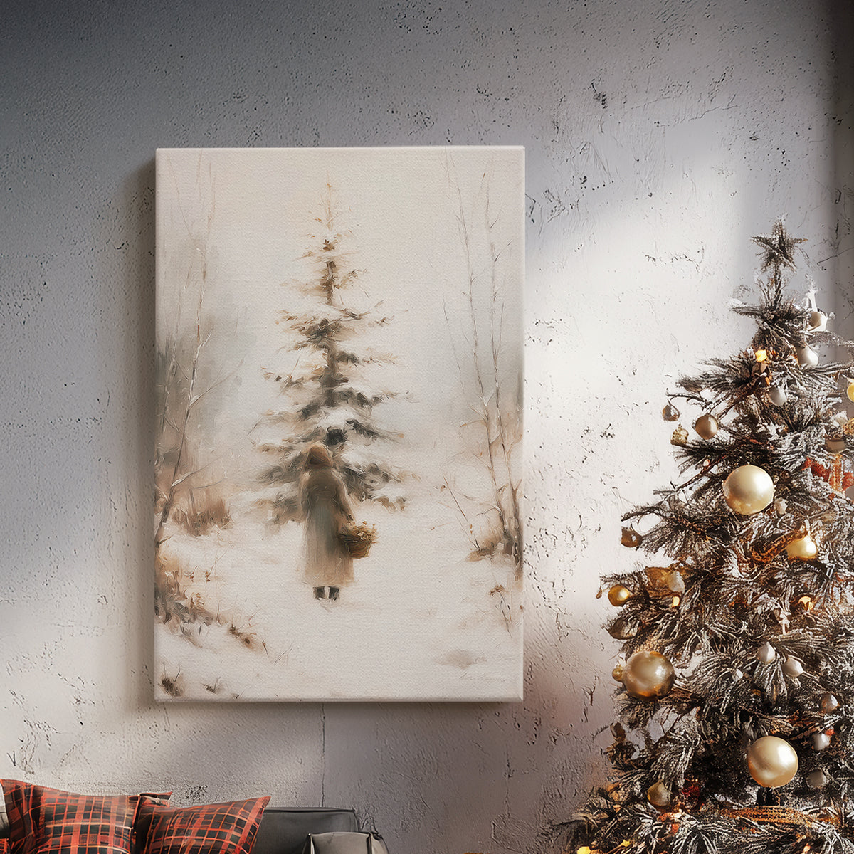 Twilight of Pearled Mistletoe - Canvas Art Print