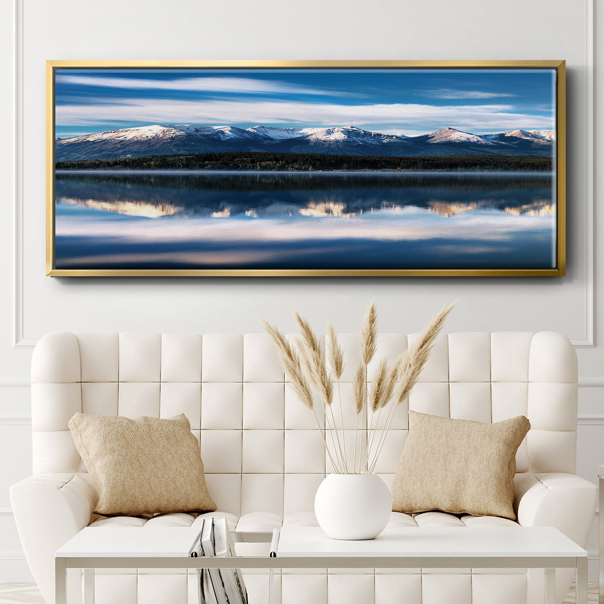 Pyramid Lake - Floater Framed Canvas Print