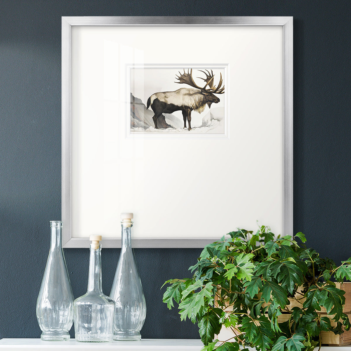 Elk Mounrtain Premium Framed Print Double Matboard