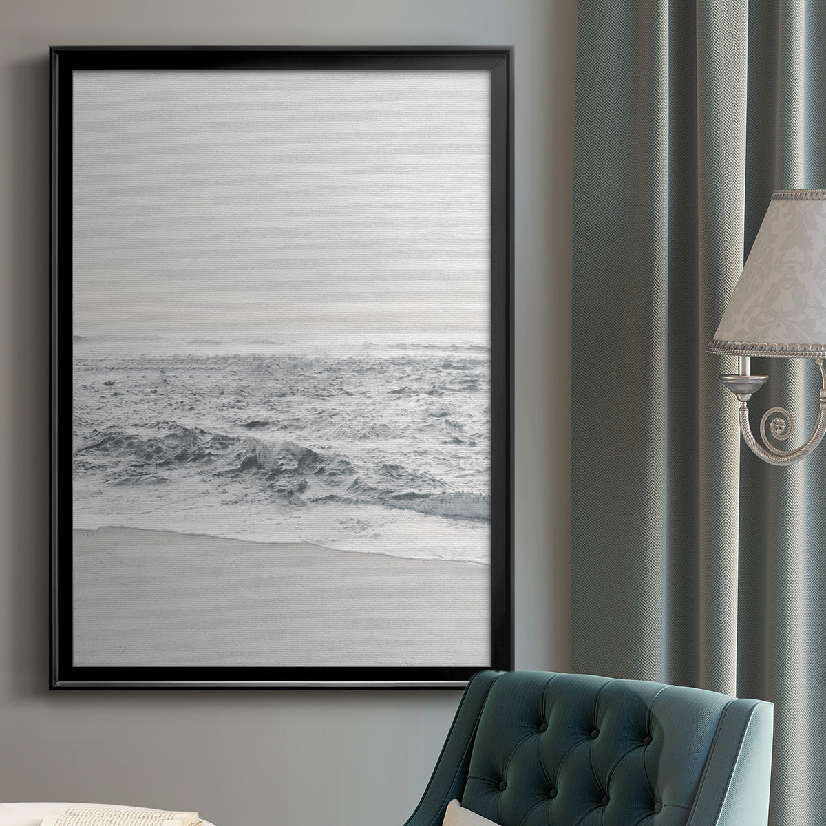 Gentle Tides II - Modern Framed Canvas Print