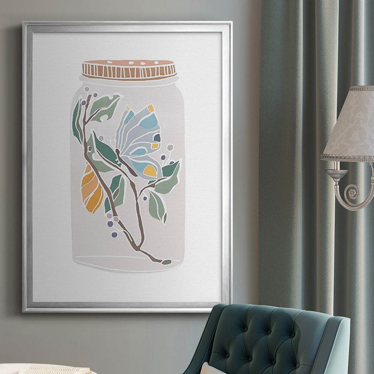 Nature Jar III - Modern Framed Canvas Print