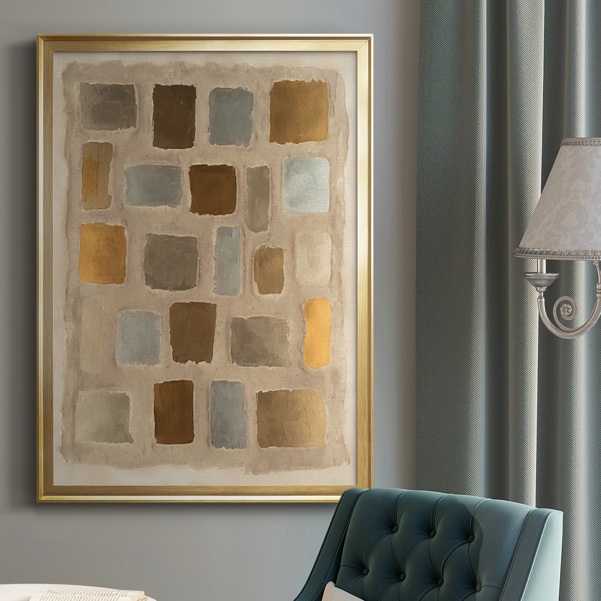 Sand Shaped II - Modern Framed Canvas Print