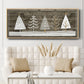 Wooded White Christmas Collection D - Floater Framed Canvas Print