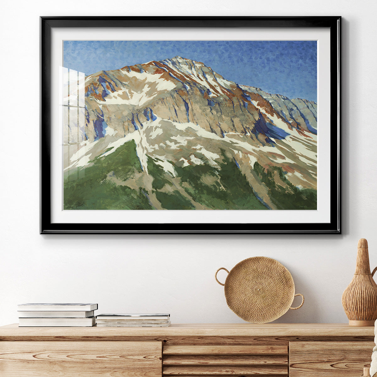 Vermillion Ascent Premium Framed Print - Ready to Hang