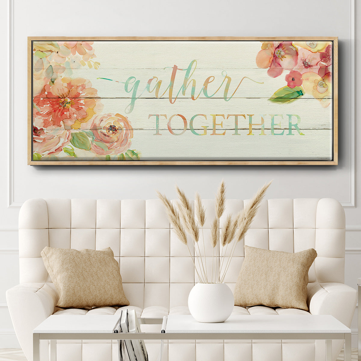 Gather Together - Floater Framed Canvas Print