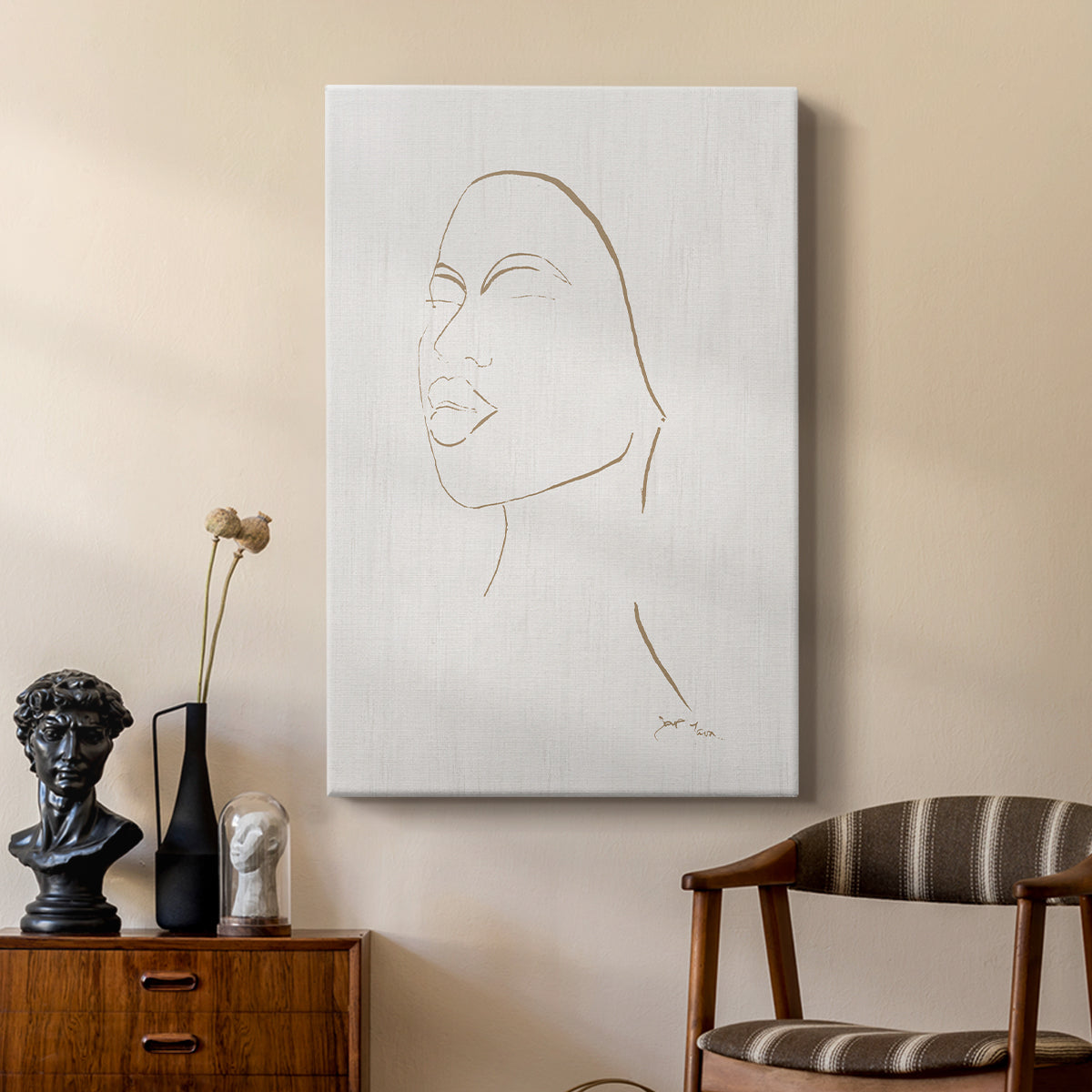 Portrait Sketch II - Canvas Art Print