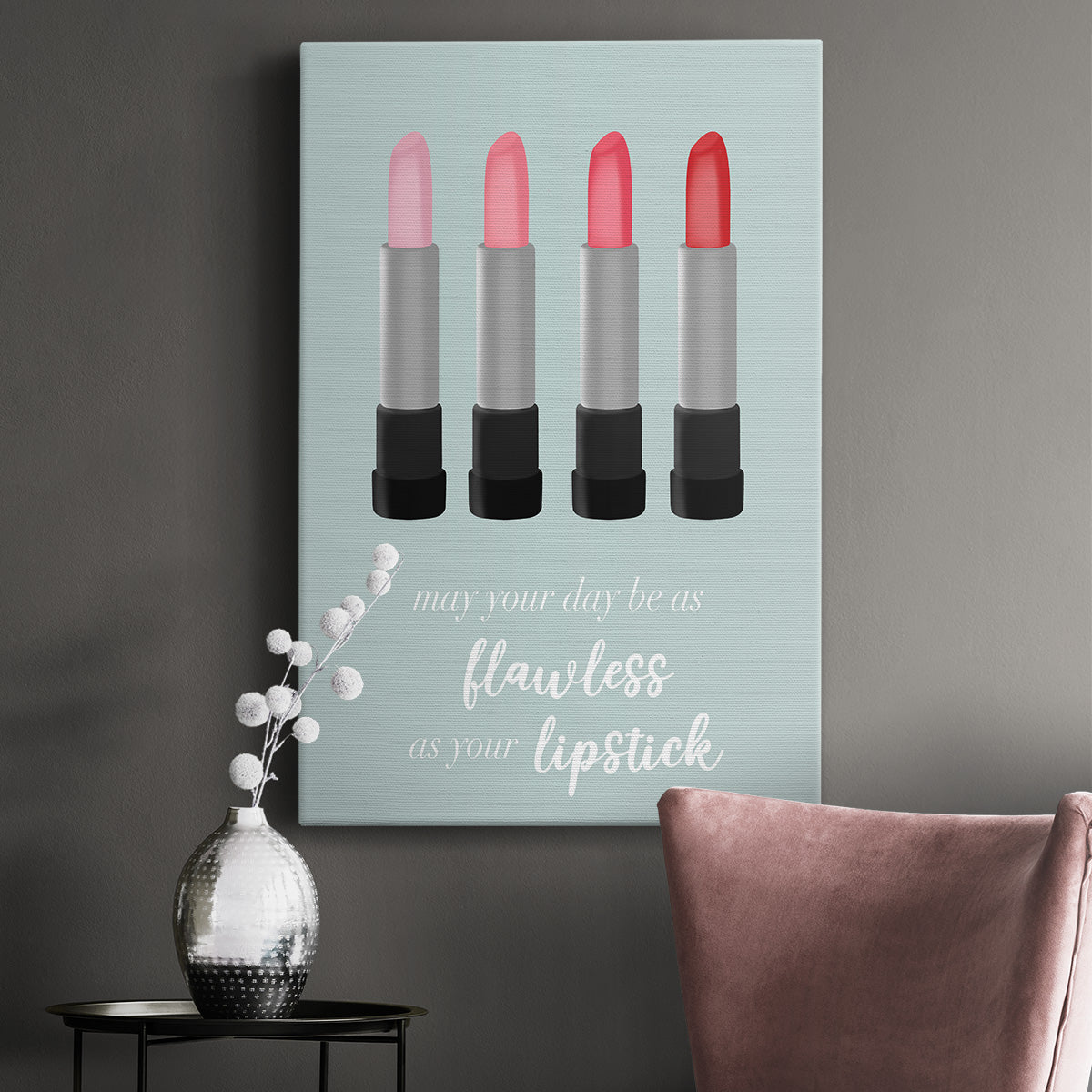 Flawless Lipstick Premium Gallery Wrapped Canvas - Ready to Hang