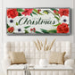 Christmas Flora Wreath Collection D - Floater Framed Canvas Print