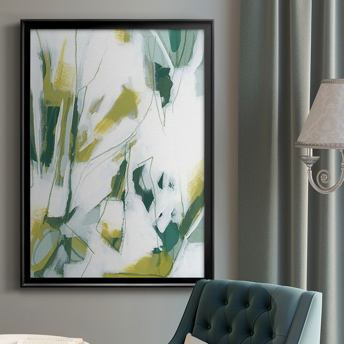 Emerald Ice IV - Modern Framed Canvas Print