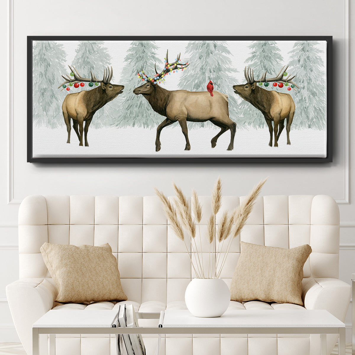 Festive Forest Collection D - Floater Framed Canvas Print