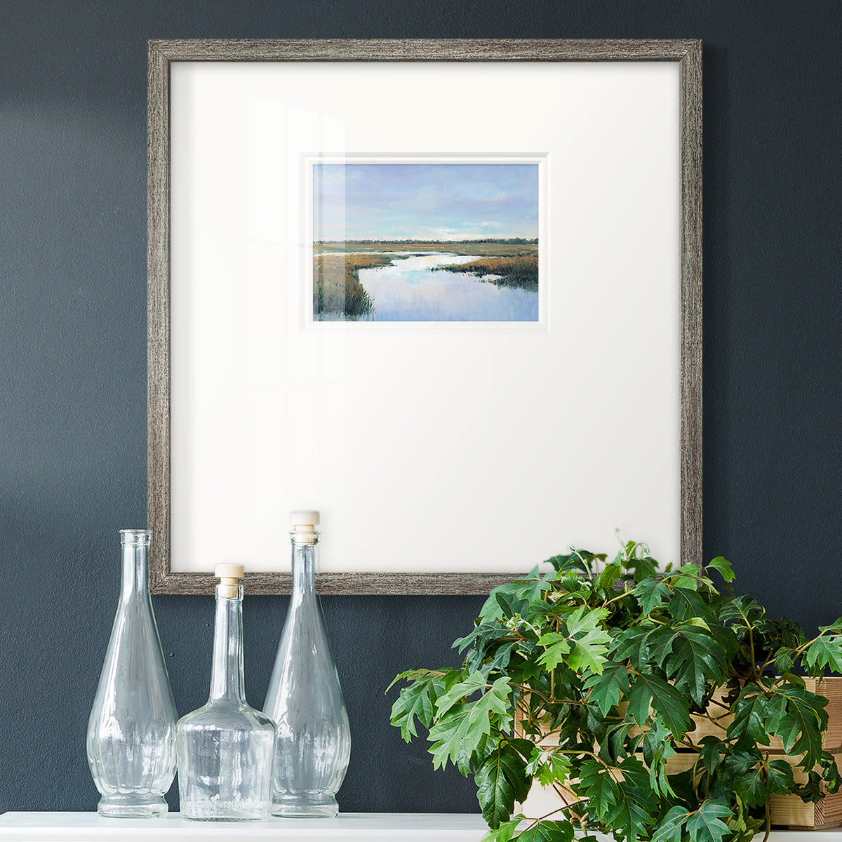 Coastal Plains I - Double Matboard Framed Print