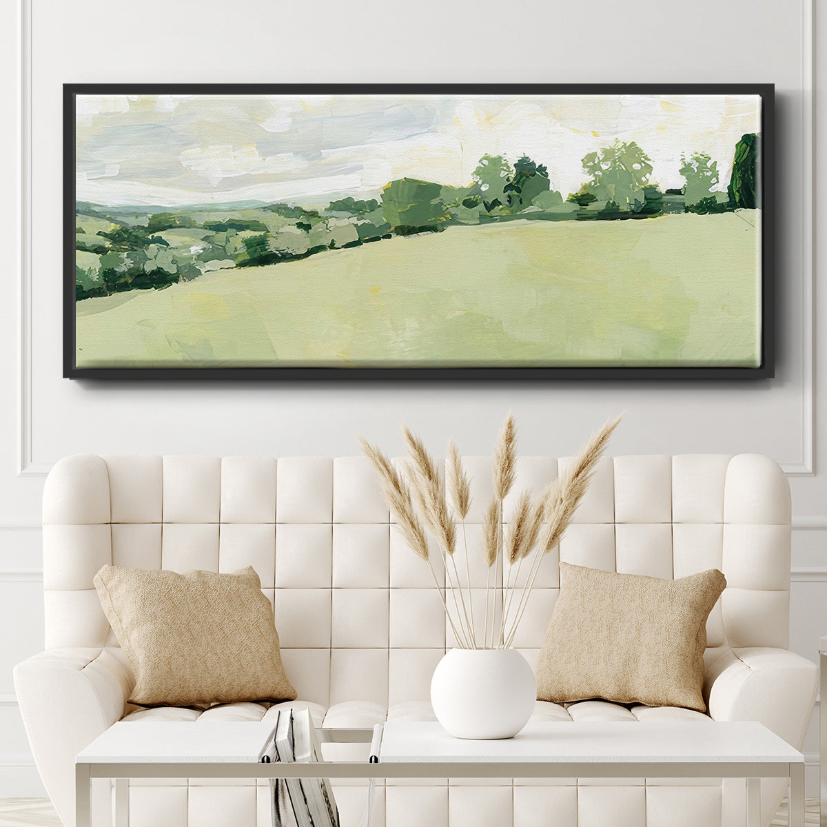 Pearly Pasture II - Floater Framed Canvas Print