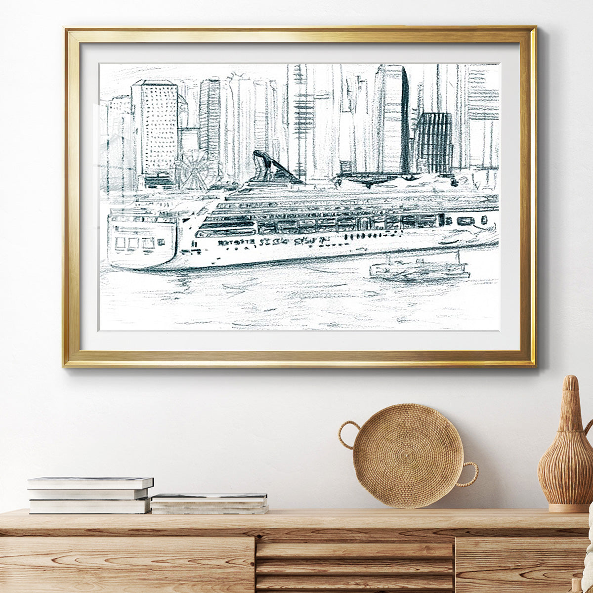 Ferryboats II Premium Framed Print - Ready to Hang