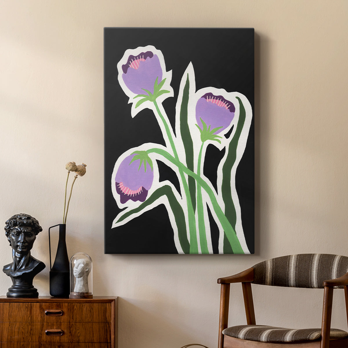 Pop Flowers II - Canvas Art Print