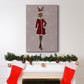 Christmas Christmas Fashion Bunny - Gallery Wrapped Canvas